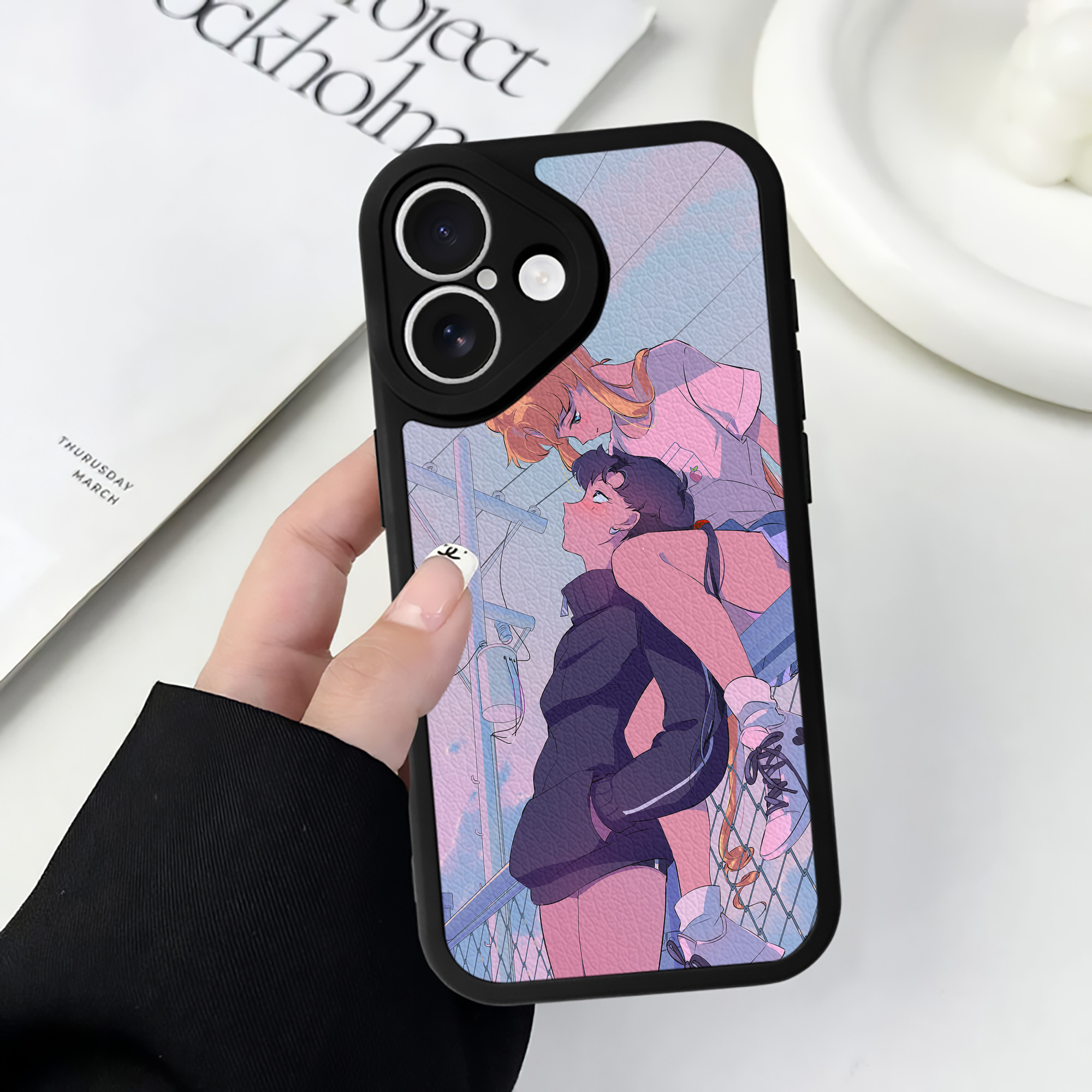 （画像用） 美少女戦士セーラームーン Sailor Moon 【iPhone 16シリーズ対応】シリコンスマホケース（レザー調） 材質：シリコン